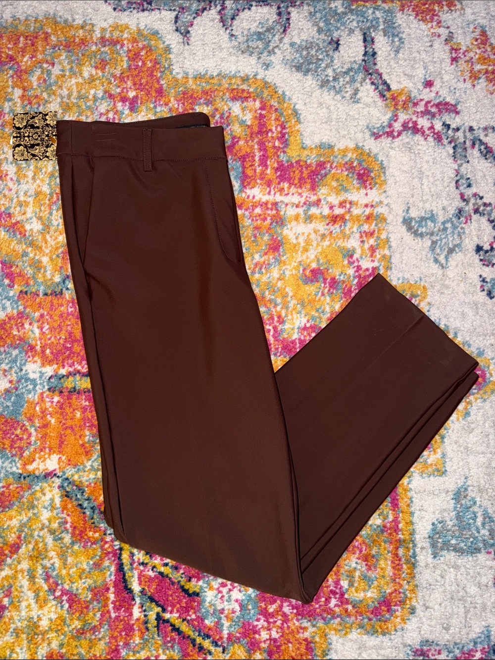Christian Siriano Women's Straight Leg Pants - Deep Brown